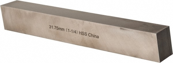 Cleveland C44530 Tool Bit Blank: 1-1/4" Width, 1-1/4" Height, 9" OAL, M2, High Speed Steel, Square Image