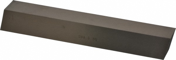 Tool Bit Blank: 1" Wide, 1" High, 7" Long, M42 Cobalt, Square - 10 deg Beveled, Two Beveled Ends, Ground