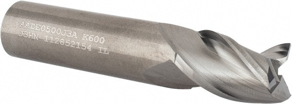 Kennametal 3658830 Square End Mill: 1/2 Dia, 5/8 LOC, 1/2 Shank Dia, 2-1/2 OAL, 3 Flutes, Solid Carbide Image