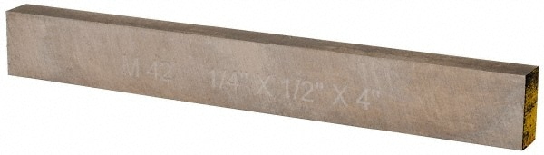 Cleveland C44608 Tool Bit Blank: 1/4" Width, 1/2" Height, 4" OAL, M42, Cobalt, Rectangle Image