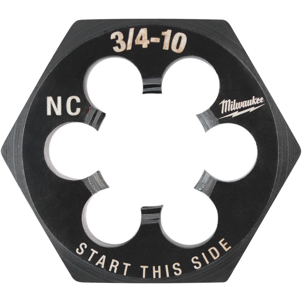 Hex Rethreading Dies; Thread Size (Inch): 3/4-10 ; Material: Carbon Steel ; Thread Direction: Right Hand ; Thread Standard: UNC ; Hex Size (Inch): 1-7/16 ; Series: Milwaukee
