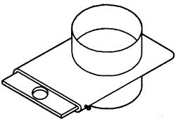 4" ID PVC Duct Belled End Blast Gate