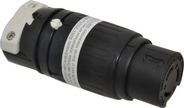 Hubbell Wiring Device-Kellems HBL7764C Locking Inlet: Connector, Industrial, Non-NEMA, Black & White 