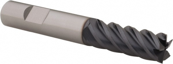 SGS 32662 Square End Mill: 3/8 Dia, 1 LOC, 3/8 Shank Dia, 2-1/2 OAL, 5 Flutes, Solid Carbide Image