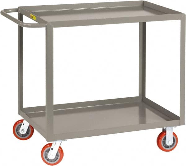 LITTLE GIANT LGL-3060-6PY Shelf Utility Cart: Steel, Gray 