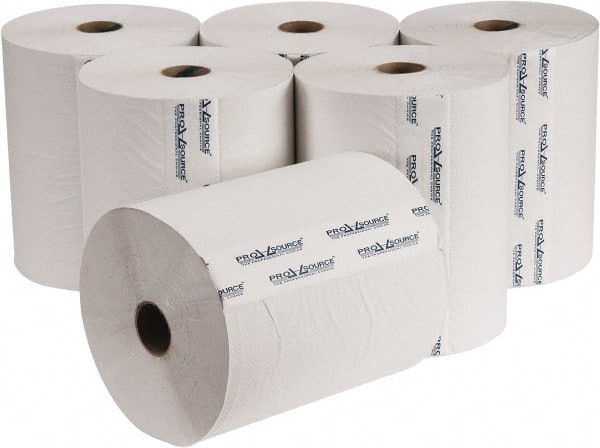 Case of (6) 800' Hard Rolls of 1 Ply White Paper Towels