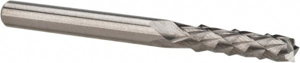 Diamond Pattern Router Bit: 0.125" Dia, 0.5" LOC, 1/8" Shank Dia, Burr