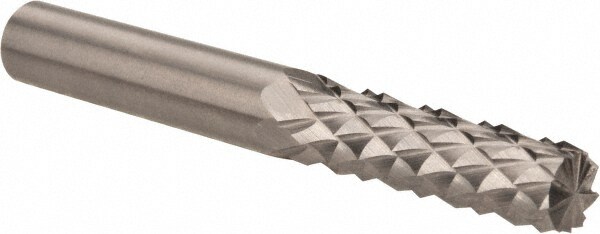 Diamond Pattern Router Bit: 0.25" Dia, 0.75" LOC, 1/4" Shank Dia, Burr