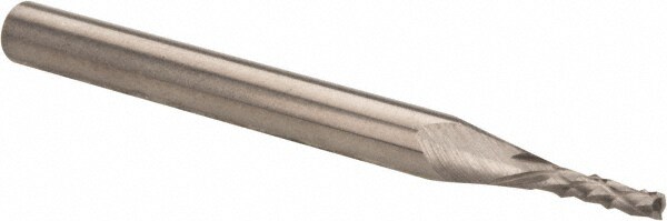 Diamond Pattern Router Bit: 0.0625" Dia, 0.1875" LOC, 1/8" Shank Dia, End Mill