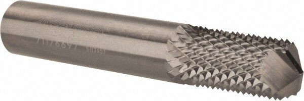 Diamond Pattern Router Bit: 0.5" Dia, 1" LOC, 1/2" Shank Dia, Drill Point