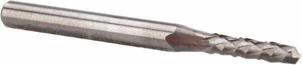 Diamond Pattern Router Bit: 0.0938" Dia, 0.375" LOC, 1/8" Shank Dia, Drill Point