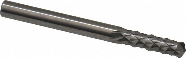 Diamond Pattern Router Bit: 0.1875" Dia, 0.625" LOC, 3/16" Shank Dia, Drill Point