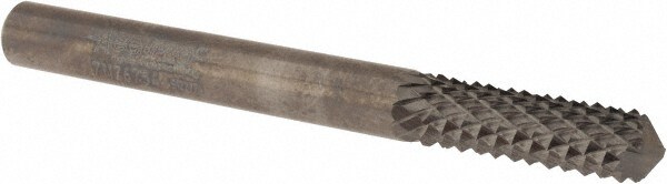 Diamond Pattern Router Bit: 0.25" Dia, 0.75" LOC, 1/4" Shank Dia, Drill Point