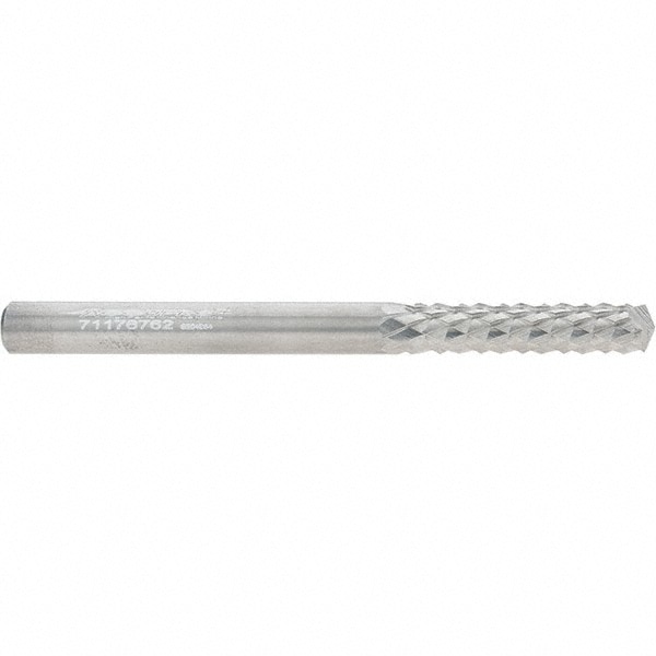 Diamond Pattern Router Bit: 0.25" Dia, 1" LOC, 1/4" Shank Dia, Drill Point