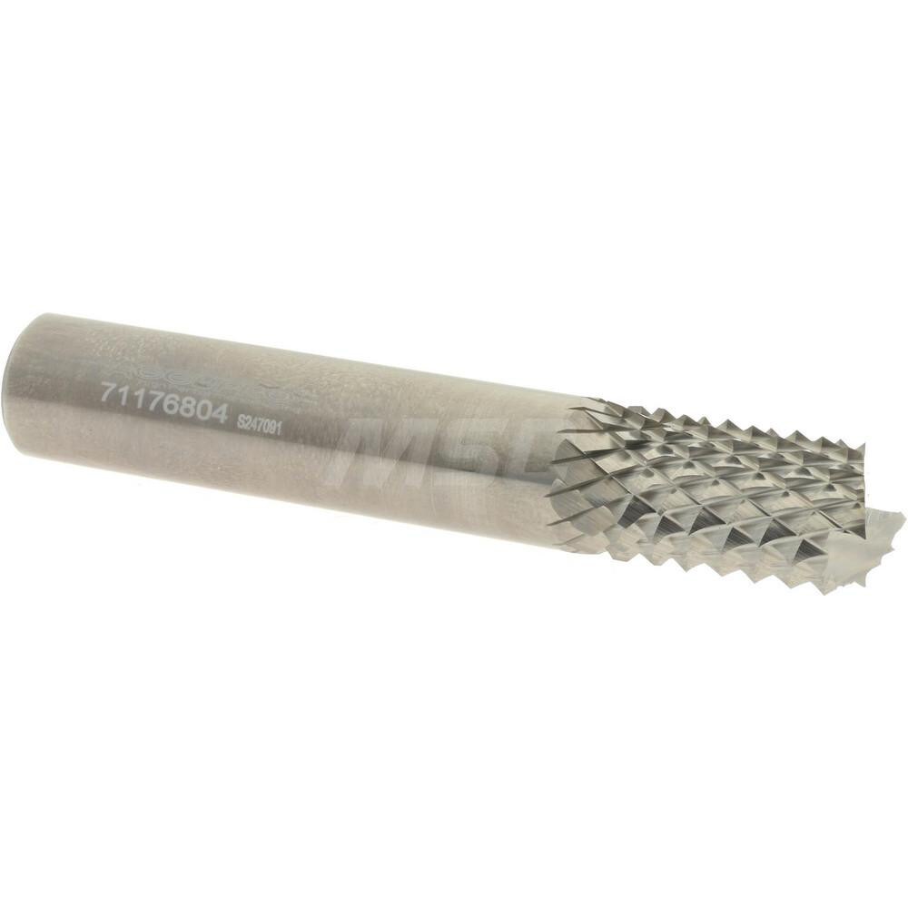 Diamond Pattern Router Bit: 0.5" Dia, 1" LOC, 1/2" Shank Dia, Fishtail Point