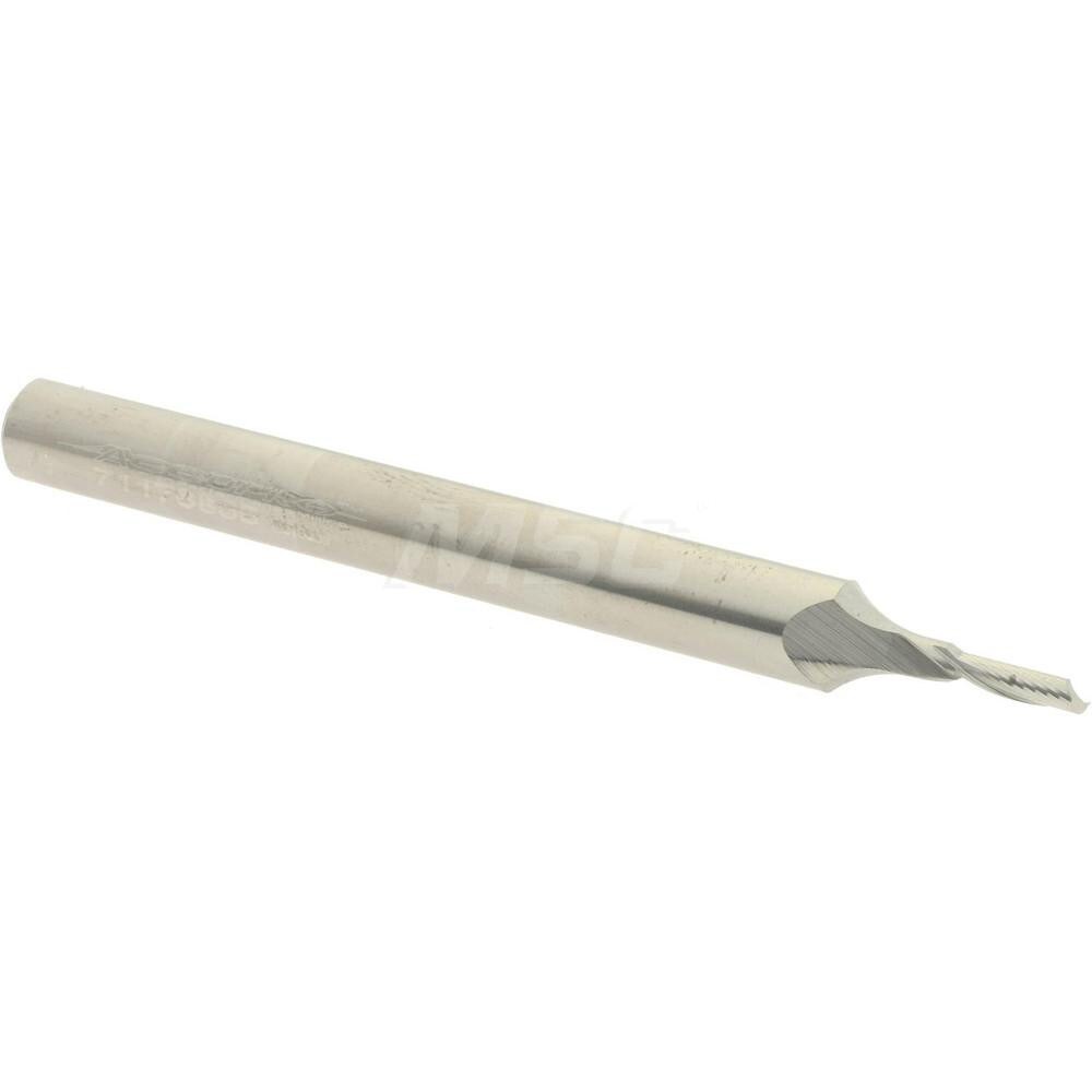 Spiral Router Bit: 2 mm Dia, 6 mm LOC, 6 mm Shank Dia, Upcut
