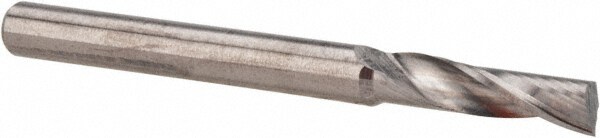 Spiral Router Bit: 0.125" Dia, 0.5" LOC, 1/8" Shank Dia, Upcut