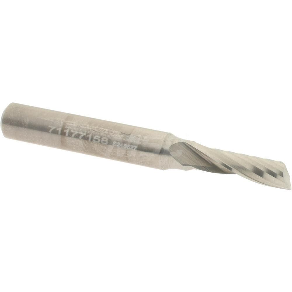 Accupro OCSFA18745 Spiral Router Bit: 0.1875" Dia, 0.625" LOC, 1/4" Shank Dia, Upcut Image