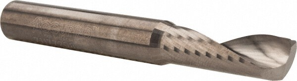 Spiral Router Bit: 0.375" Dia, 1.125" LOC, 3/8" Shank Dia, Upcut