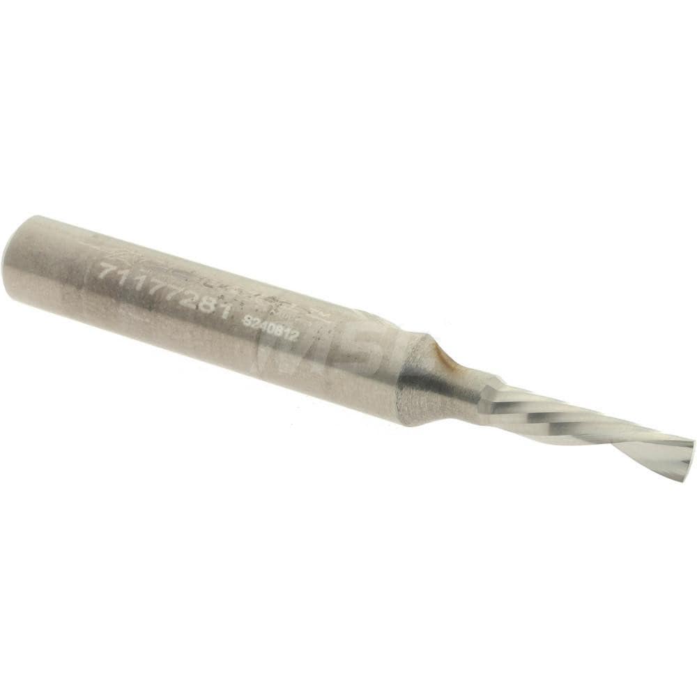 Accupro OCSFL12544 Spiral Router Bit: 0.125" Dia, 0.5" LOC, 1/4" Shank Dia, Downcut Image