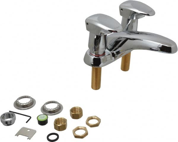 Knob Metering Handle, Deck Plate Bathroom Faucet