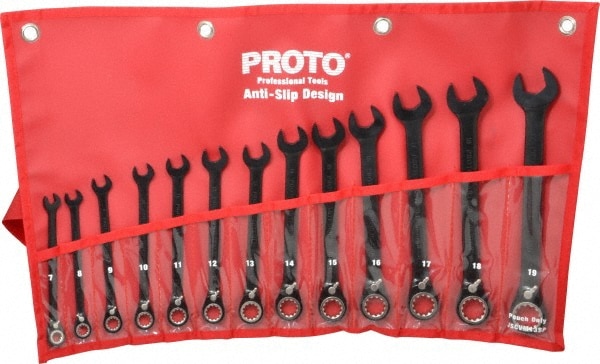 PROTO JSCVM-13S Combination Wrench Set: 13 Pc, Metric Image