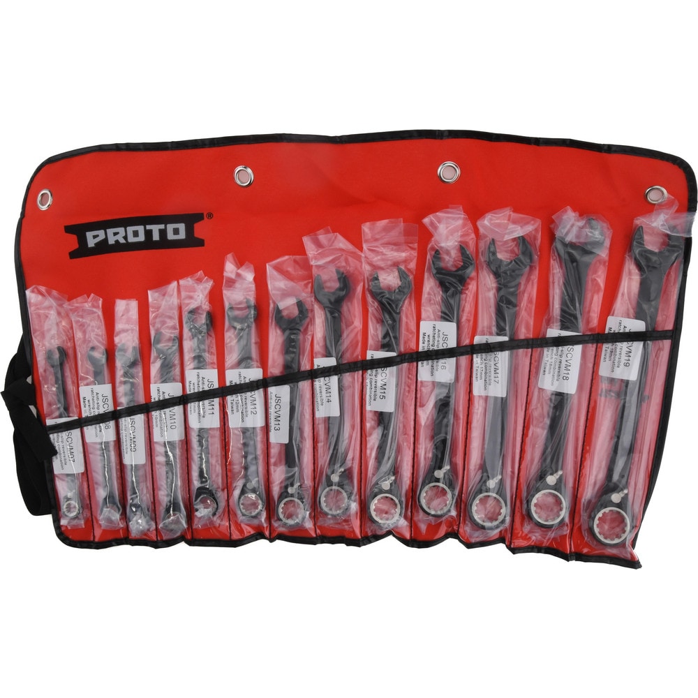 Combination Wrench Set: 13 Pc, Metric