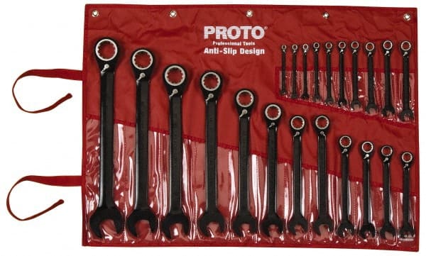 Toolland Combination Wrench Set & Carrier Metric Sizes 8-24mm Tough Durable Tool Wrench Kit Wrench Set Holder 12 Piece 