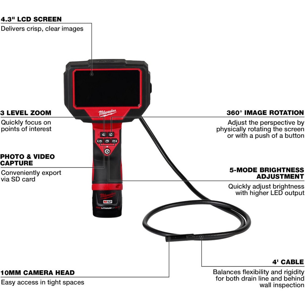 Milwaukee Tool - Borescopes & Borescope Kits; Borescope Type ...