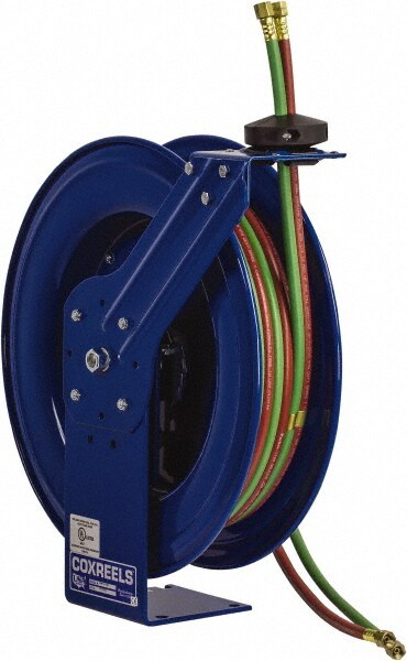 24" Long x 10-1/4" Wide x 25-1/2" High, 1/4" ID, Spring Retractable Welding Hose Reel