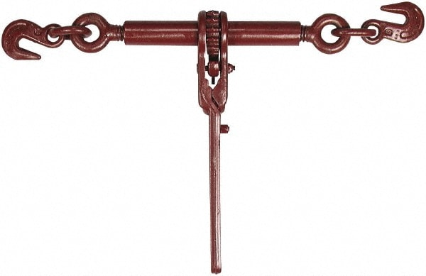Loadbinders; Loadbinder Type: Ratchet ; Maximum Chain Size: .37in ; Minimum Chain Size: .31in ; Work Load Limit: 5400lb ; Material: Cast Steel ; Take Up Length: 8in