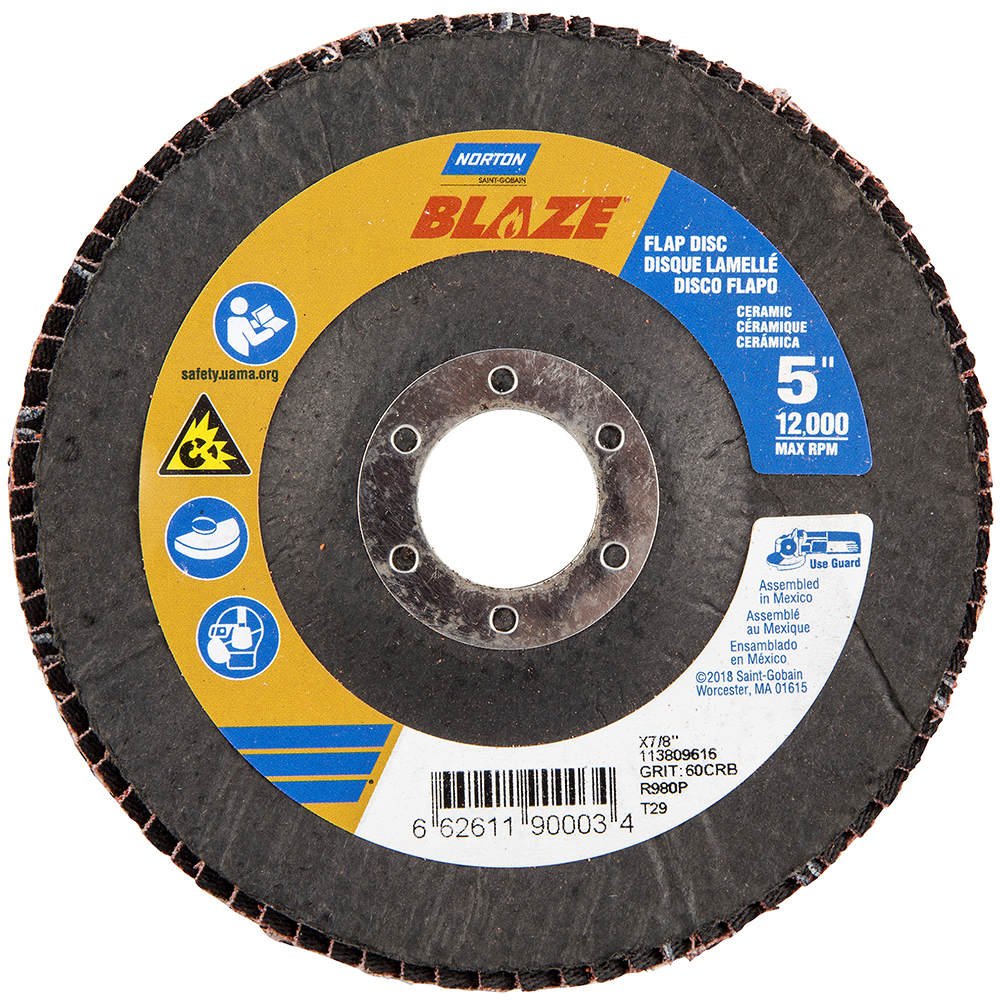 Norton Flap Disc 60 Grit, Type 29 71276943 MSC Industrial Supply