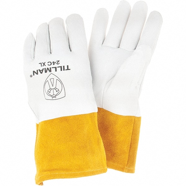 TILLMAN 24CXL Welding Gloves: Size X-Large, Supple Kidskin, TIG Welding Application 