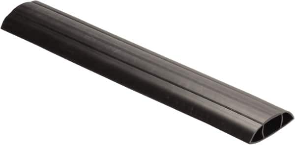 Floor Cable Cover: Polyvinylchloride, 1 Channel, 1-1/4" Max Cable Dia