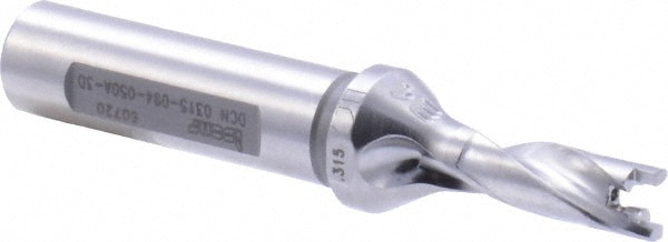 Iscar 3202290 Replaceable Tip Drill: 0.315 to 0.331 Drill Dia, 0.94" Max Depth, 0.5 Weldon Flat Shank Image