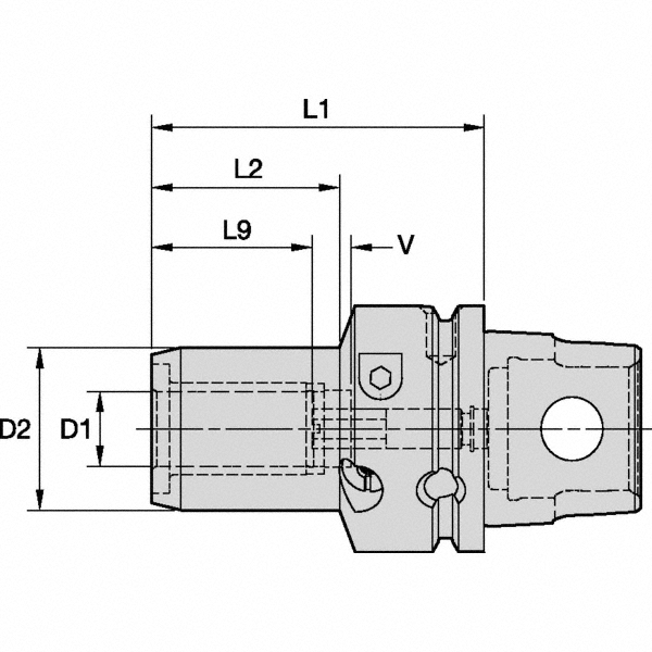 Kennametal KM63XMZ Modular Connection 3/4" Hole Diam Hydraulic Tool