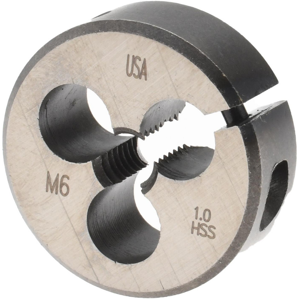 Round Die: M6x1, 1" OD, High Speed Steel
