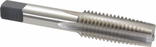 Straight Flute Tap: M18x2.5 Metric Coarse, 4 Flute, Taper Chamfer, 6H Class of Fit, High-Speed Steel, Bright/Uncoated Finish - 4-1/32" OAL, Right Hand, D7, Series 1001