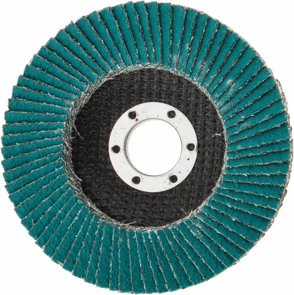 Flap Disc: 7/8" Hole, 40 Grit, Zirconia Alumina, Type 27