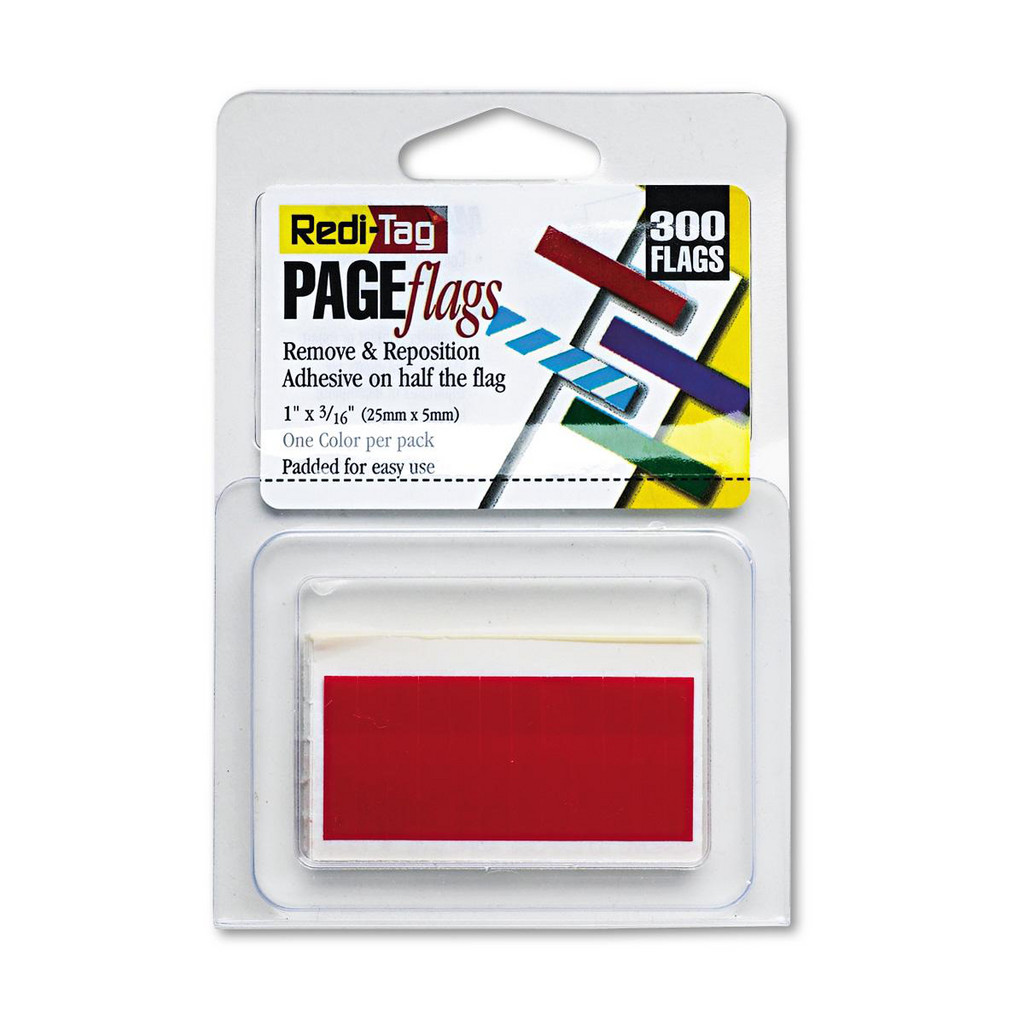 Redi-Tag Tabs, Indexes & Dividers: Tab Type: Standard Page Flags; Color: Red | Part #RTG20022