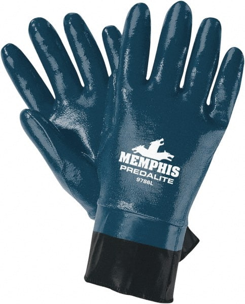 Chemical Resistant Gloves: Size X-Large, 15.00 Thick, Nitrile, Supported,