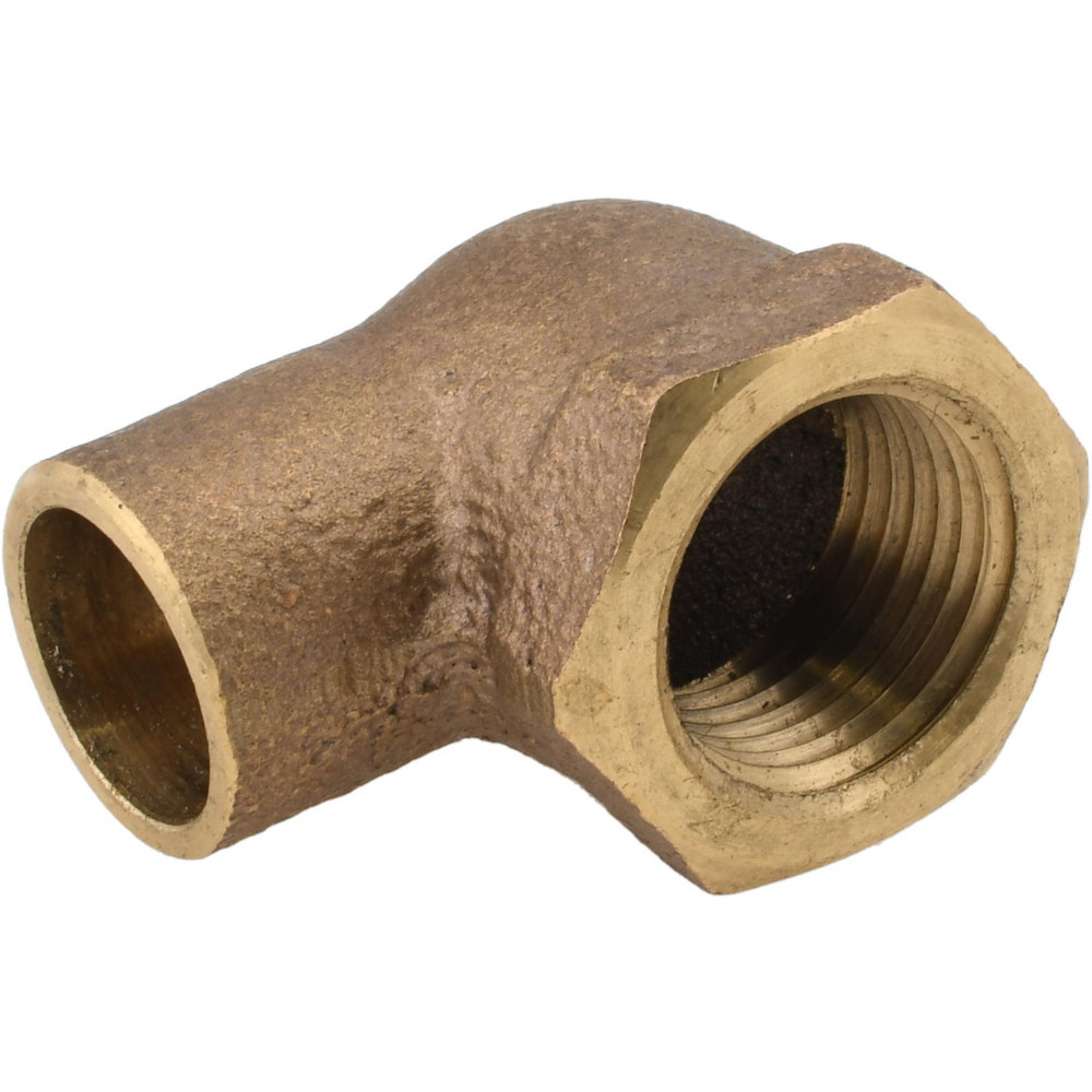 Cast Copper Pipe 90 &deg; Elbow: 3/4" Fitting, C x F, Pressure Fitting - C x F, Pressure Fitting