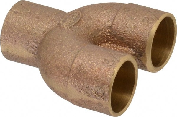Cast Copper Pipe Supply & Return Tee: 1/2 Fitting, C x C x C, Pressure  Fitting