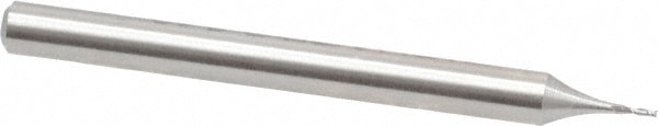 Value Collection 846-.020 Square End Mill: 1/64 Dia, 1/16 LOC, 1/8 Shank Dia, 1-1/2 OAL, 2 Flutes, High Speed Steel Image