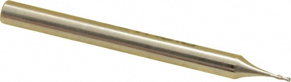 Value Collection 846-.025 Square End Mill: 0.025 Dia, 0.075 LOC, 1/8 Shank Dia, 1-1/2 OAL, 2 Flutes, High Speed Steel Image