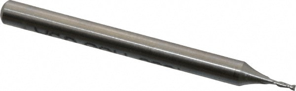 Value Collection 846-.03 Square End Mill: 1/32 Dia, 3/32 LOC, 1/8 Shank Dia, 1-1/2 OAL, 2 Flutes, High Speed Steel Image