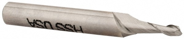 Value Collection 846-.085 Square End Mill: 0.085 Dia, 0.255 LOC, 3/16 Shank Dia, 1-1/2 OAL, 2 Flutes, High Speed Steel Image