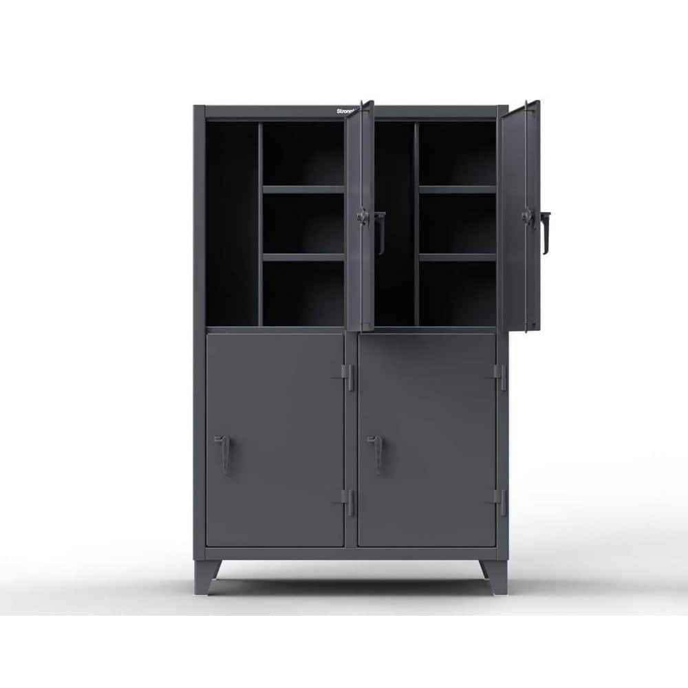 Lockers; Locker Style: Horizontal ; Locker Configuration: 4-Wide ; Assembled: Yes ; Shelf Capacity: 775lb ; Handle Type: Swing ; Cabinet Height Range: Full Height