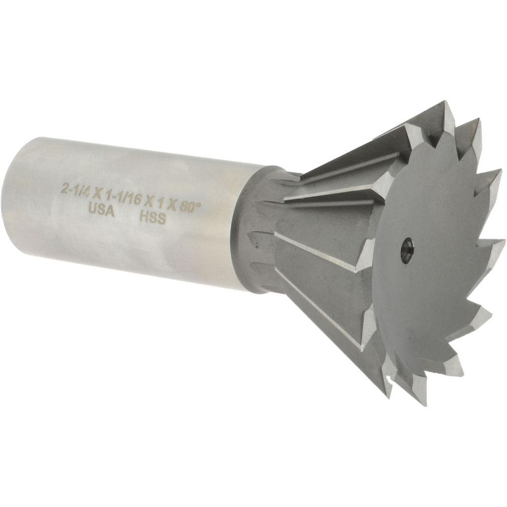 Made in USA Dovetail Cutter 60 °, 21/4" Cut Dia, 11/16" Cut Width