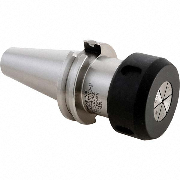 Collet Chuck: 3/32 to 1" Capacity, TG & PG100 Collet, Taper Shank - 3" Projection